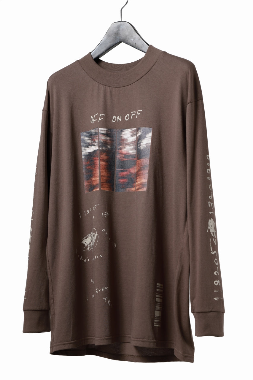 画像をギャラリービューアに読み込む, A.F ARTEFACT THICK-COLLAR BASIC L/S T-SHIRT / TYPE A PRINT (BROWN)