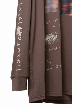 画像をギャラリービューアに読み込む, A.F ARTEFACT THICK-COLLAR BASIC L/S T-SHIRT / TYPE A PRINT (BROWN)