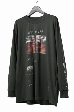 Load image into Gallery viewer, A.F ARTEFACT THICK-COLLAR BASIC L/S T-SHIRT / TYPE A PRINT (KHAKI)