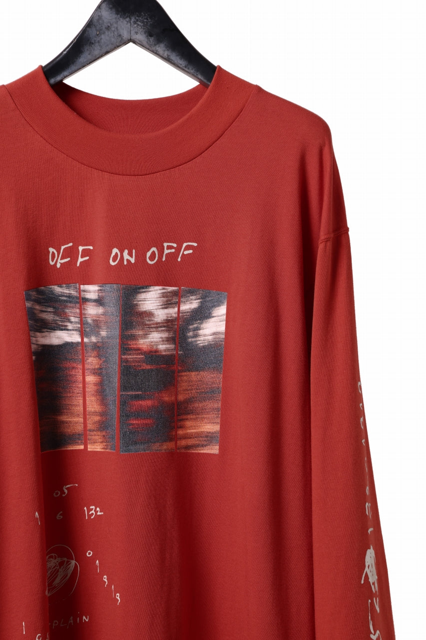 Load image into Gallery viewer, A.F ARTEFACT THICK-COLLAR BASIC L/S T-SHIRT / TYPE A PRINT (ORANGE)