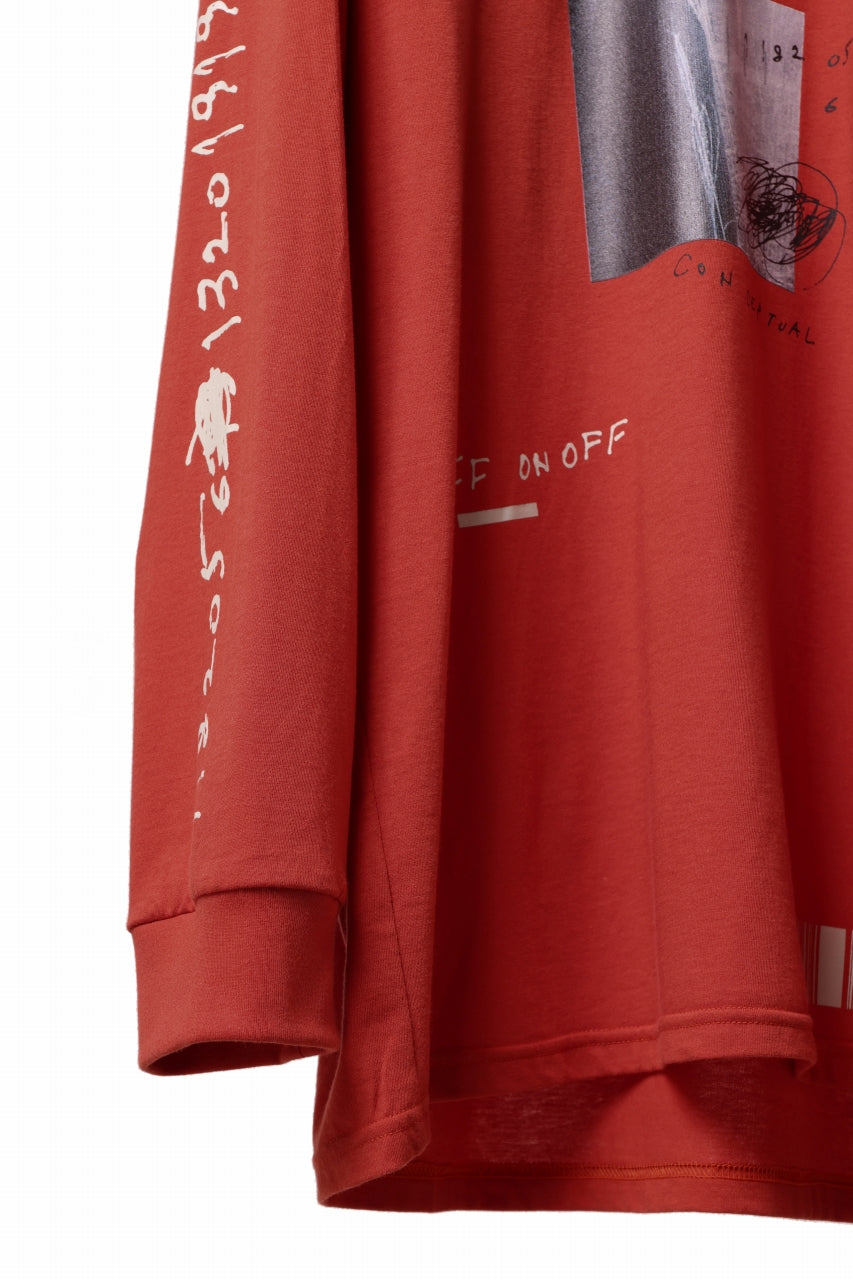 画像をギャラリービューアに読み込む, A.F ARTEFACT THICK-COLLAR BASIC L/S T-SHIRT / TYPE B PRINT (ORANGE)