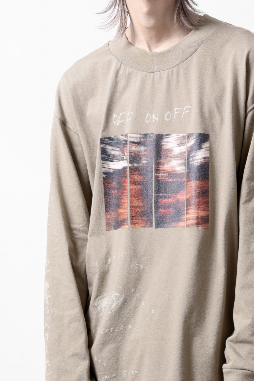 画像をギャラリービューアに読み込む, A.F ARTEFACT THICK-COLLAR BASIC L/S T-SHIRT / TYPE A PRINT (BEIGE)