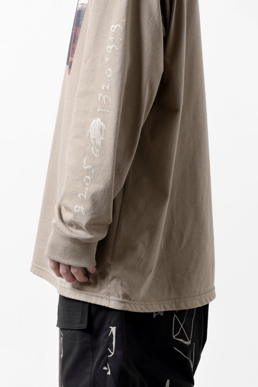 画像をギャラリービューアに読み込む, A.F ARTEFACT THICK-COLLAR BASIC L/S T-SHIRT / TYPE A PRINT (BEIGE)