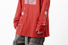 Load image into Gallery viewer, A.F ARTEFACT THICK-COLLAR BASIC L/S T-SHIRT / TYPE A PRINT (ORANGE)