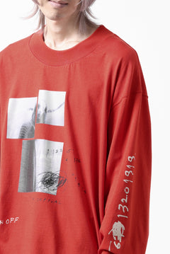 画像をギャラリービューアに読み込む, A.F ARTEFACT THICK-COLLAR BASIC L/S T-SHIRT / TYPE B PRINT (ORANGE)