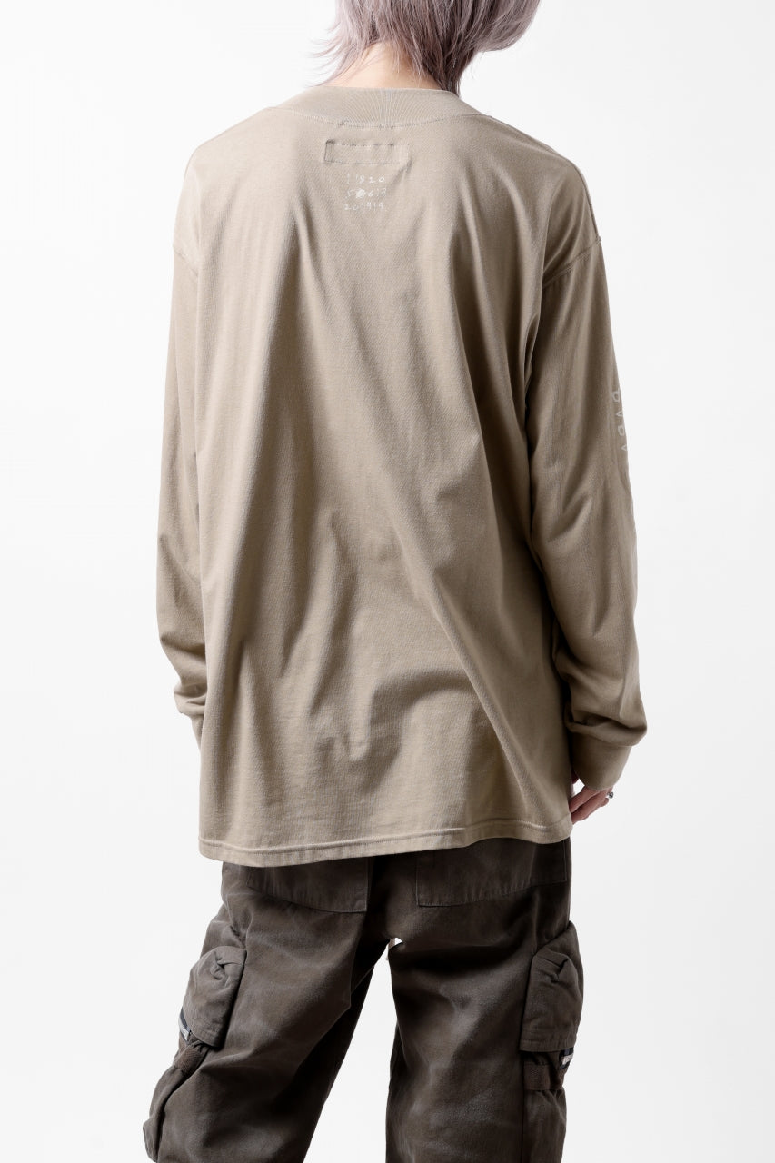 画像をギャラリービューアに読み込む, A.F ARTEFACT THICK-COLLAR BASIC L/S T-SHIRT / TYPE A PRINT (BEIGE)