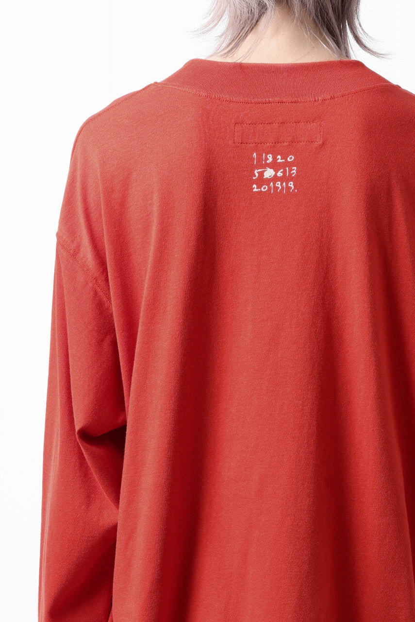 画像をギャラリービューアに読み込む, A.F ARTEFACT THICK-COLLAR BASIC L/S T-SHIRT / TYPE B PRINT (ORANGE)