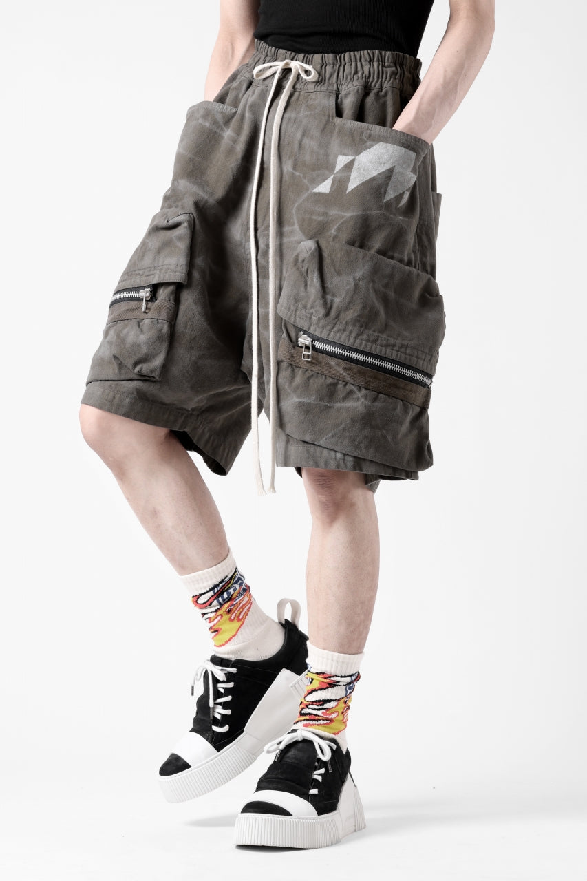 A.F ARTEFACT RUGGED CARGO SHORTS  / VINTAGE DYED (KHAKI)