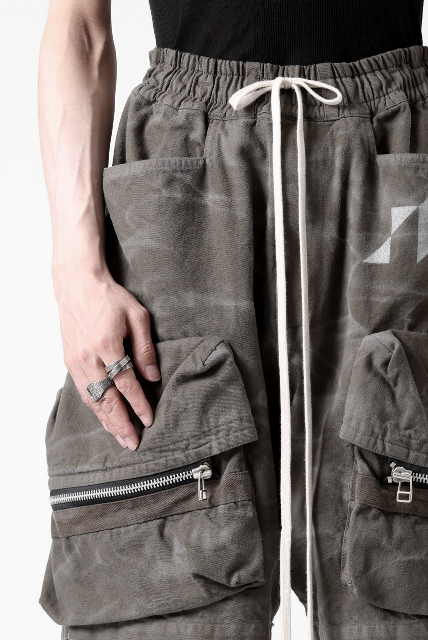 A.F ARTEFACT RUGGED CARGO SHORTS  / VINTAGE DYED (KHAKI)