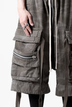 画像をギャラリービューアに読み込む, A.F ARTEFACT LOWCROTCH MILITARY WIDE SHORTS / VINTAGE DYED (KHAKI)