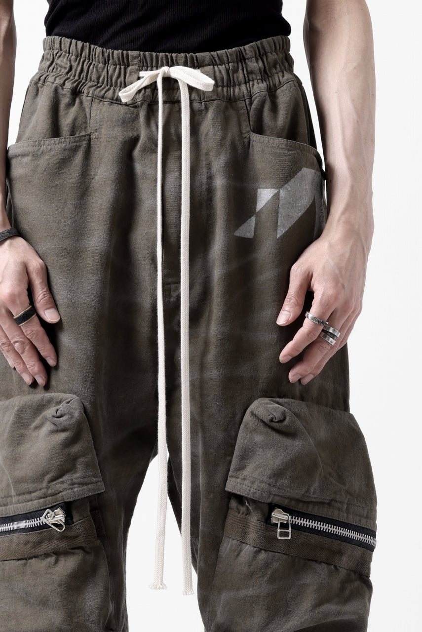 Load image into Gallery viewer, A.F ARTEFACT CARGO POCKET LONG PANTS / VINTAGE DYED (KHAKI)