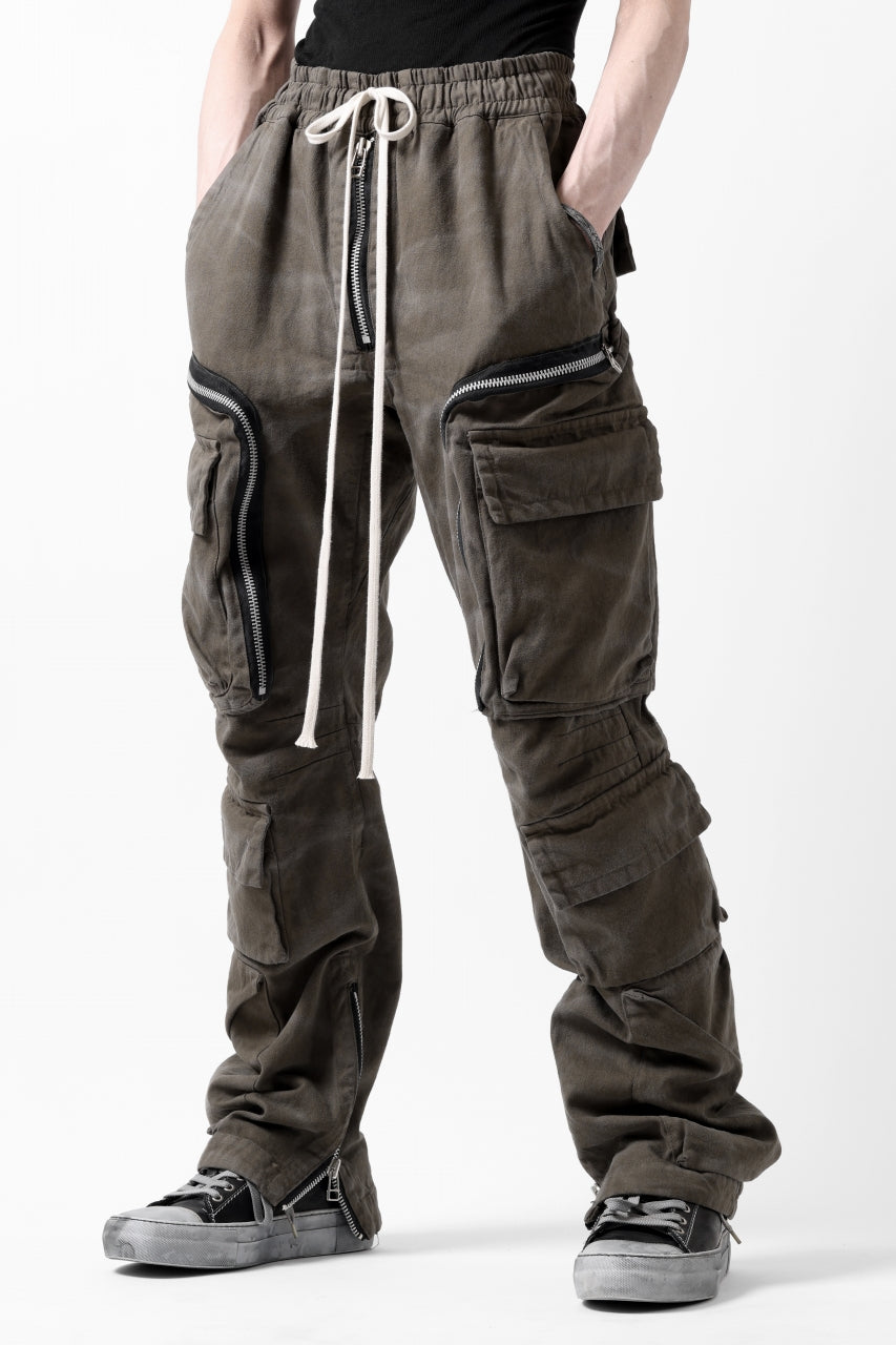 A.F ARTEFACT exclusive RADICAL-ZIP FIELD PANTS / VINTAGE DYED (KHAKI)