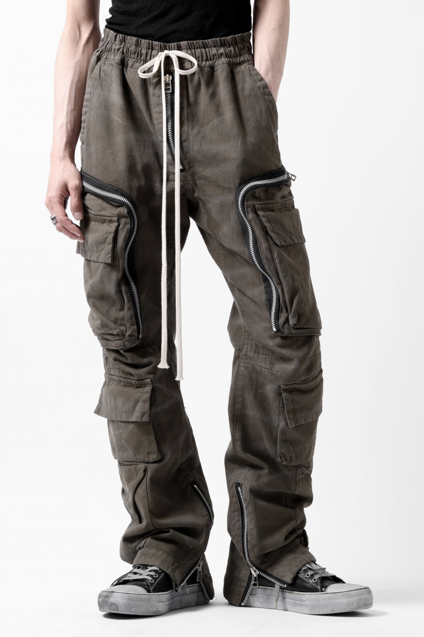 A.F ARTEFACT exclusive RADICAL-ZIP FIELD PANTS / VINTAGE DYED (KHAKI)