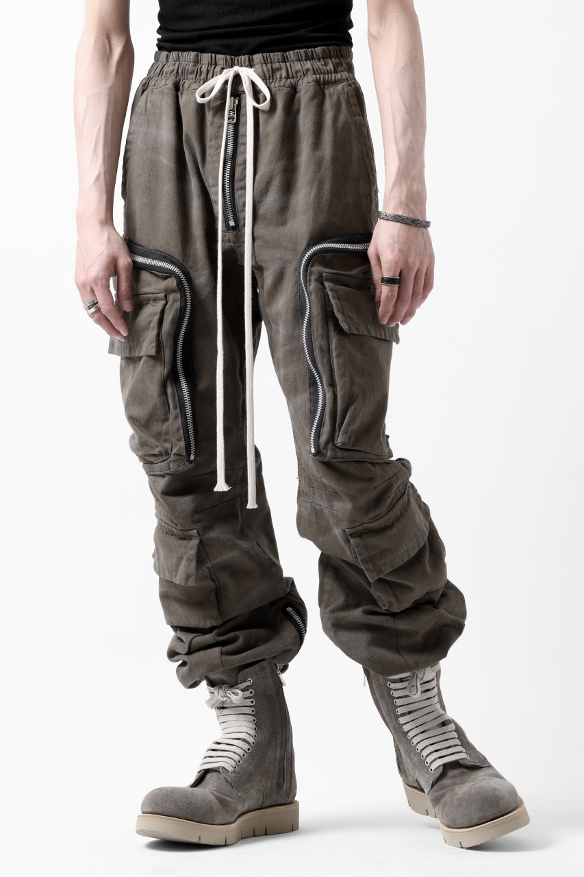 A.F ARTEFACT exclusive RADICAL-ZIP FIELD PANTS / VINTAGE DYED (KHAKI)