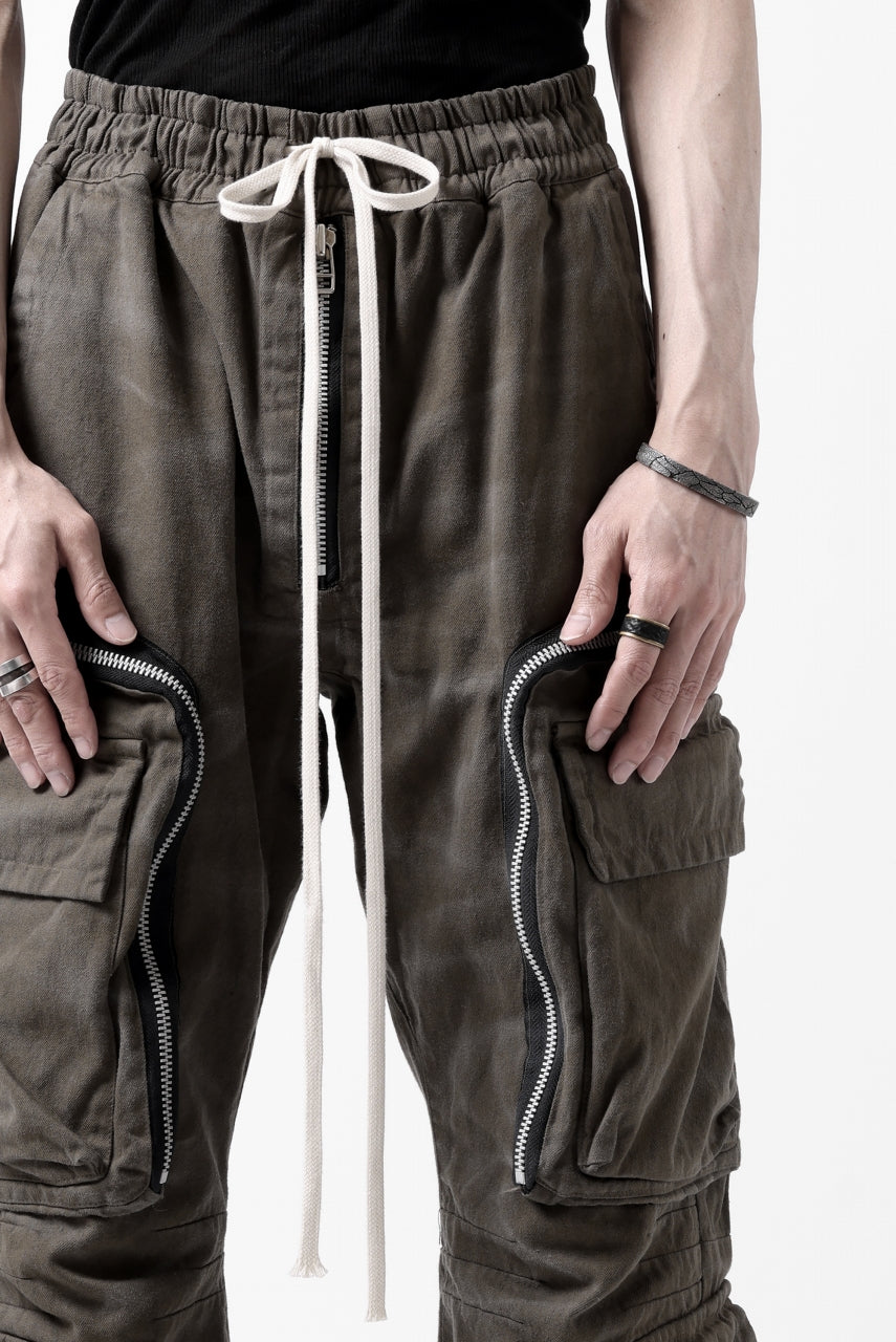 A.F ARTEFACT exclusive RADICAL-ZIP FIELD PANTS / VINTAGE DYED (KHAKI)