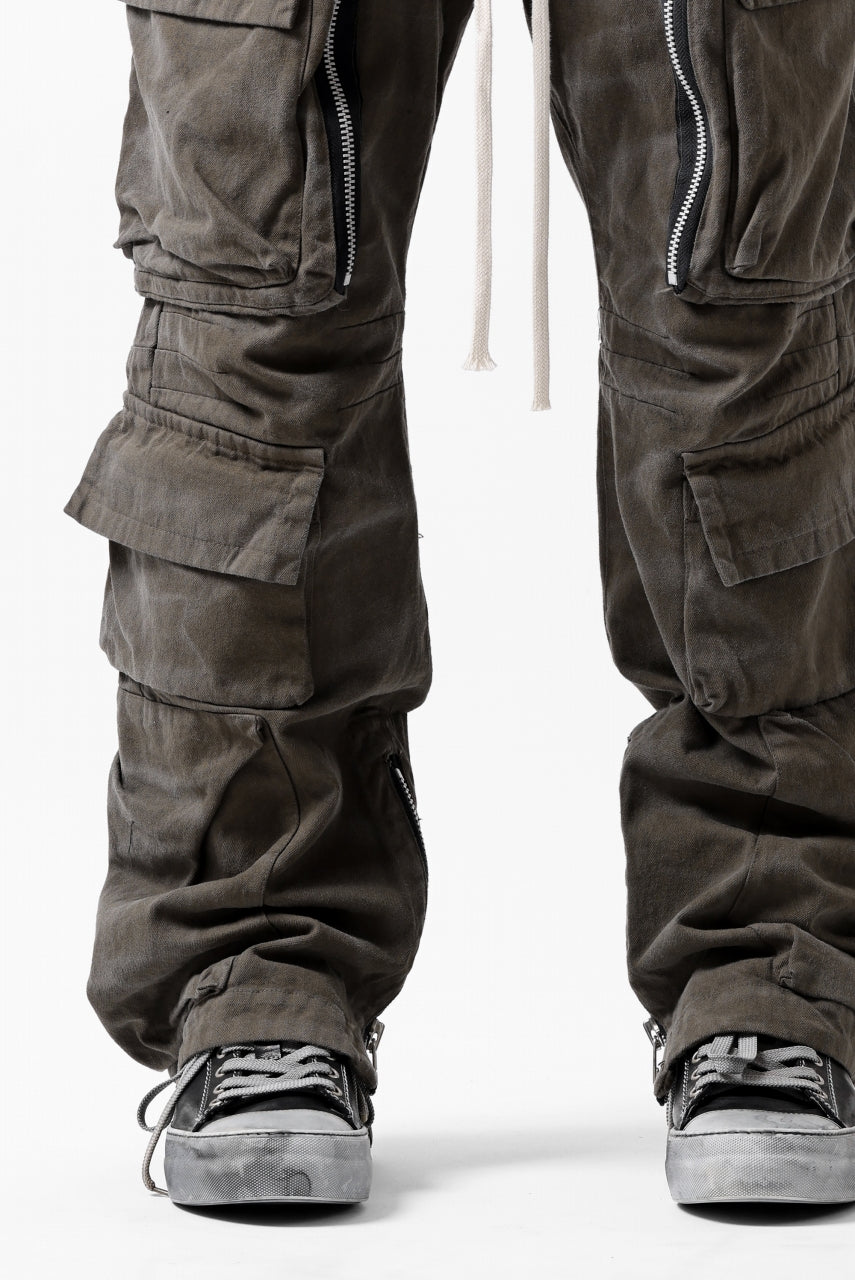 A.F ARTEFACT exclusive RADICAL-ZIP FIELD PANTS / VINTAGE DYED (KHAKI)