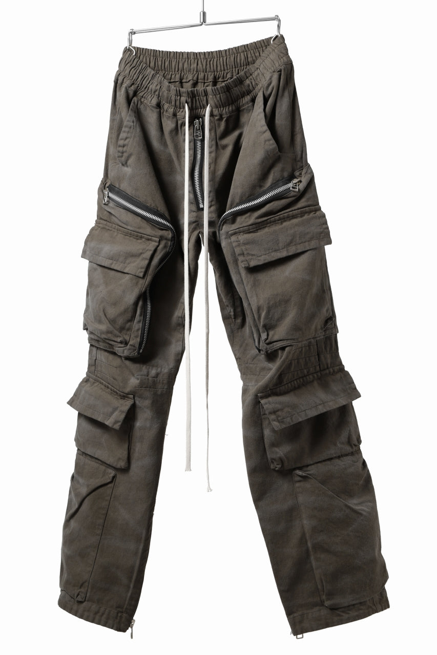 A.F ARTEFACT exclusive RADICAL-ZIP FIELD PANTS / VINTAGE DYED (KHAKI)