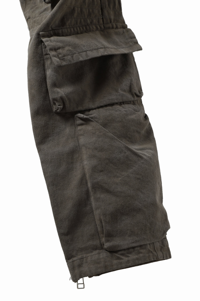 A.F ARTEFACT exclusive RADICAL-ZIP FIELD PANTS / VINTAGE DYED (KHAKI)