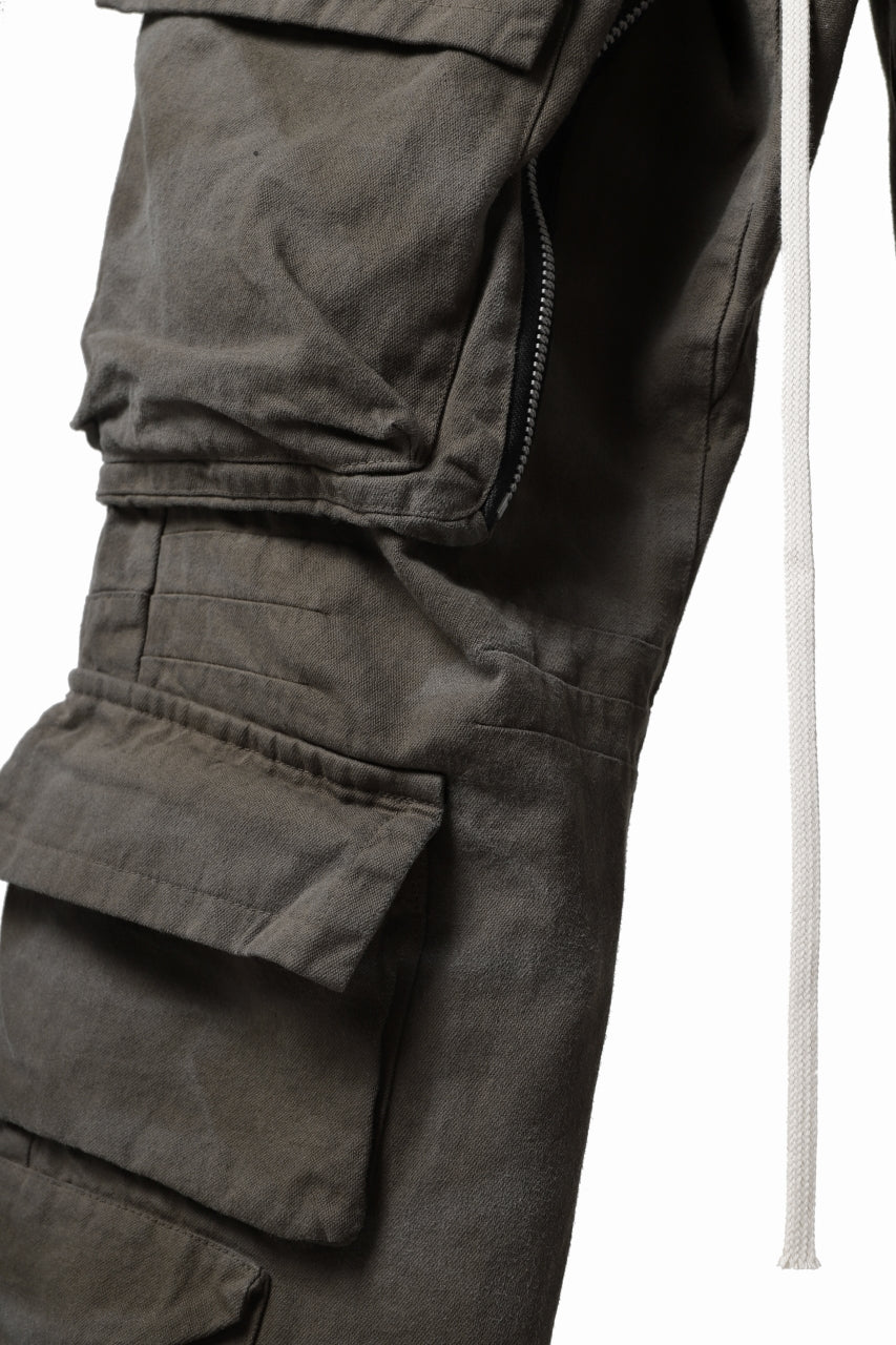 A.F ARTEFACT exclusive RADICAL-ZIP FIELD PANTS / VINTAGE DYED (KHAKI)