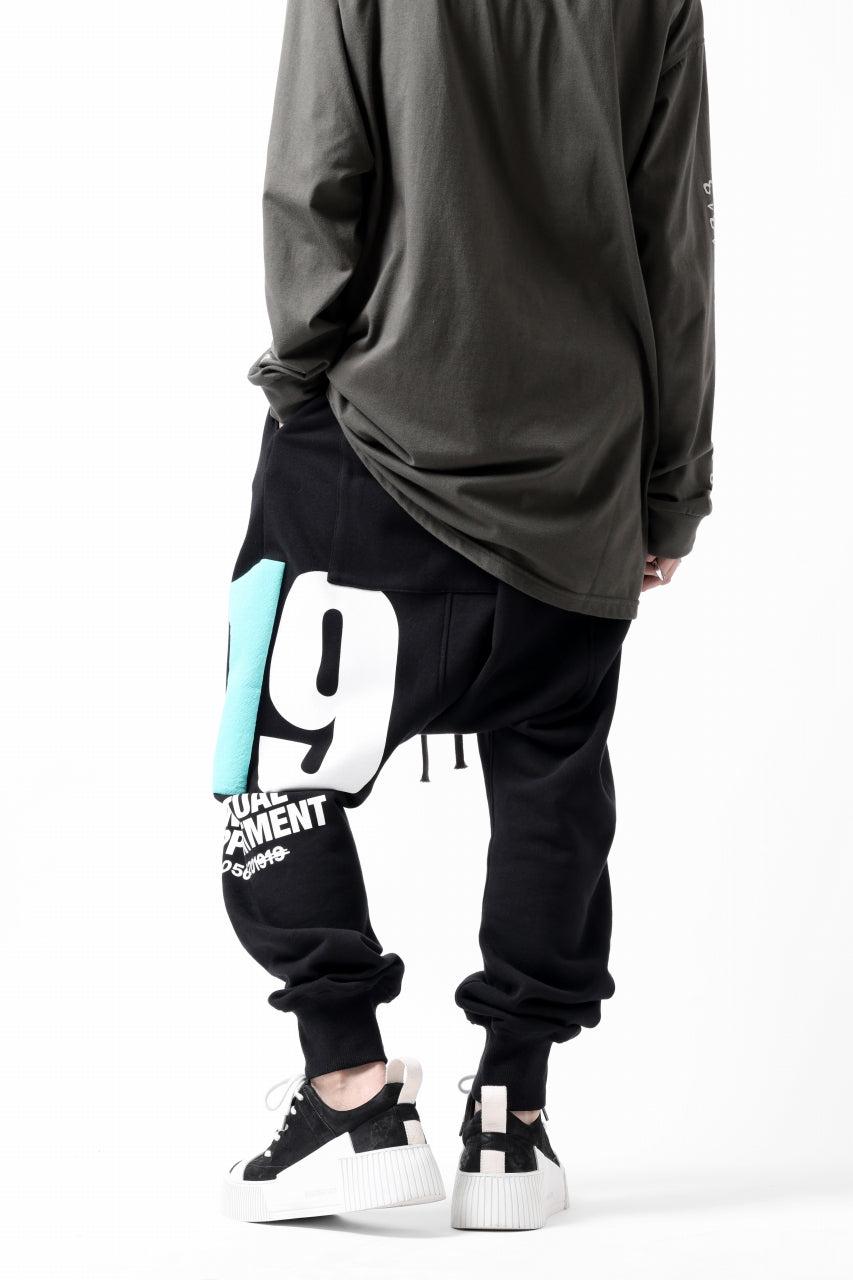 A.F ARTEFACT 919 SARROUEL EASY PANTS / MEDIUM SWEAT (BLACK x MINT)