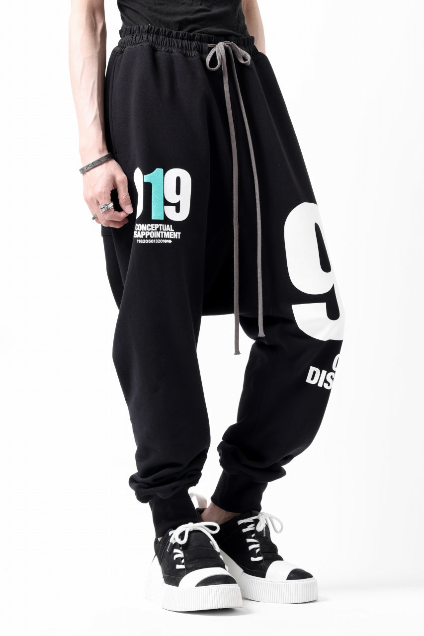 A.F ARTEFACT 919 SARROUEL EASY PANTS / MEDIUM SWEAT (BLACK x MINT)