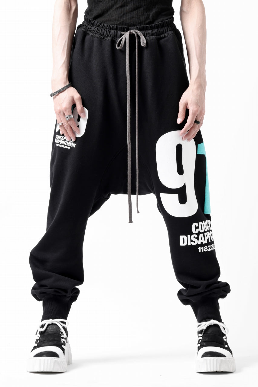 A.F ARTEFACT 919 SARROUEL EASY PANTS / MEDIUM SWEAT (BLACK x MINT)