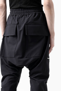 Load image into Gallery viewer, A.F ARTEFACT FRONT ZIP SAROUEL EASY PANTS / STRETCH NYLON (BLACK)