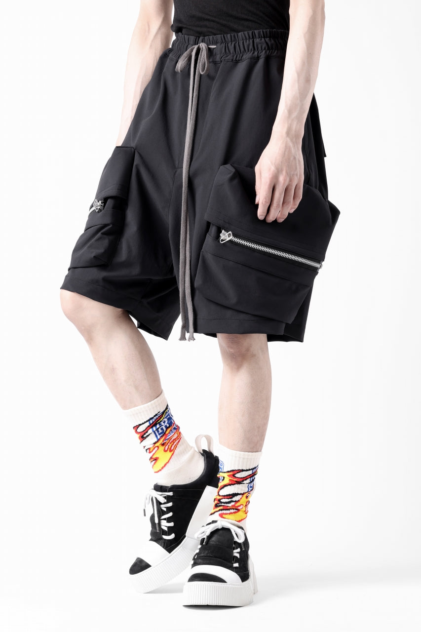 画像をギャラリービューアに読み込む, A.F ARTEFACT RUGGED CARGO SHORTS / STRETCH NYLON (BLACK)