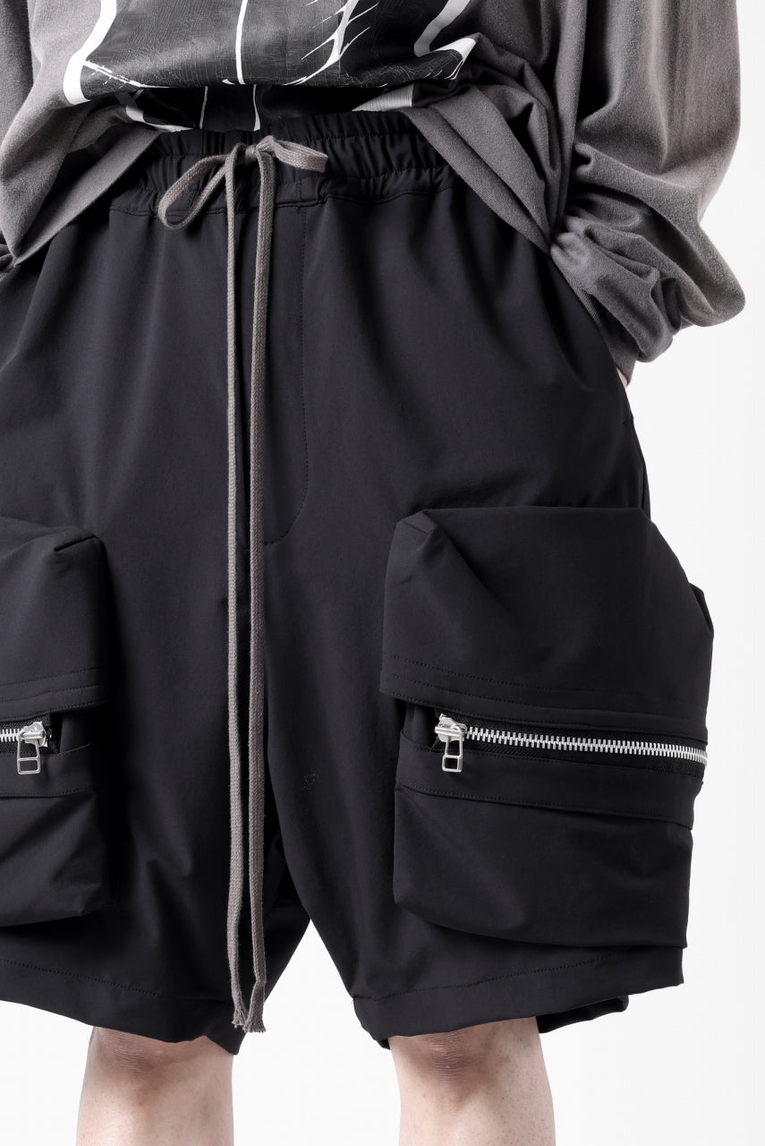 A.F ARTEFACT RUGGED CARGO SHORTS / STRETCH NYLON (BLACK)