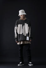 画像をギャラリービューアに読み込む, A.F ARTEFACT GEO PATTERN KNIT TOPS (GREY x BEIGE)