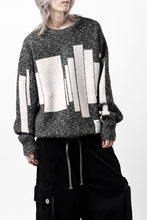 画像をギャラリービューアに読み込む, A.F ARTEFACT GEO PATTERN KNIT TOPS (GREY x BEIGE)