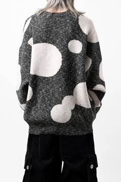 画像をギャラリービューアに読み込む, A.F ARTEFACT POLKA PATTERN KNIT TOPS (GREY x BEIGE)