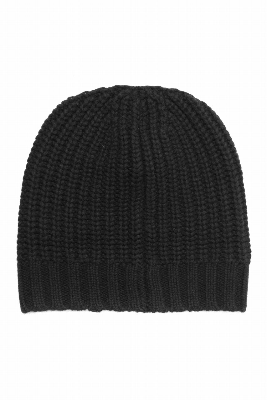Load image into Gallery viewer, A.F ARTEFACT WOOL RIB KNIT CAP (BLACK)