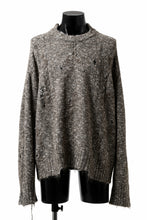 Load image into Gallery viewer, A.F ARTEFACT DAMAGED KNIT TOPS / MELANGE WOOL (BROWN MIX)