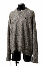 Load image into Gallery viewer, A.F ARTEFACT DAMAGED KNIT TOPS / MELANGE WOOL (BROWN MIX)