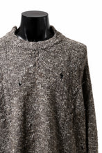 Load image into Gallery viewer, A.F ARTEFACT DAMAGED KNIT TOPS / MELANGE WOOL (BROWN MIX)