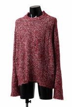 Load image into Gallery viewer, A.F ARTEFACT DAMAGED KNIT TOPS / MELANGE WOOL (RED MIX)