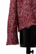 Load image into Gallery viewer, A.F ARTEFACT DAMAGED KNIT TOPS / MELANGE WOOL (RED MIX)