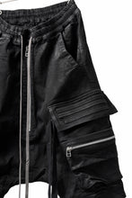 画像をギャラリービューアに読み込む, A.F ARTEFACT LOWCROTCH MILITARY WIDE SHORTS / COATING TWILL (BLACK)