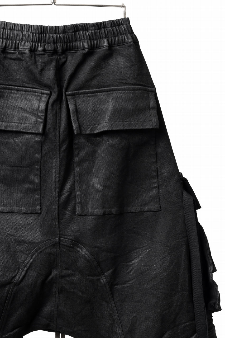 A.F ARTEFACT LOWCROTCH MILITARY WIDE SHORTS / COATING TWILL (BLACK)