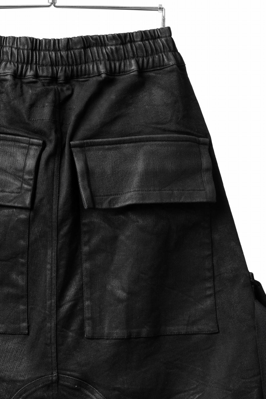 A.F ARTEFACT LOWCROTCH MILITARY WIDE SHORTS / COATING TWILL (BLACK)