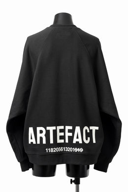 A.F ARTEFACT BACK LOGO SWEAT RAGLAN TOPS (BLACK)