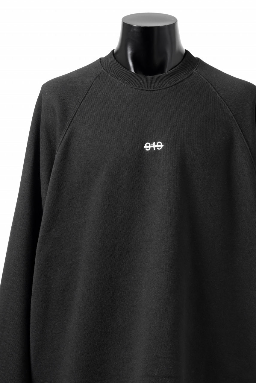 A.F ARTEFACT BACK LOGO SWEAT RAGLAN TOPS (BLACK)