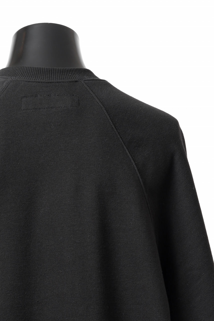 A.F ARTEFACT BACK LOGO SWEAT RAGLAN TOPS (BLACK)