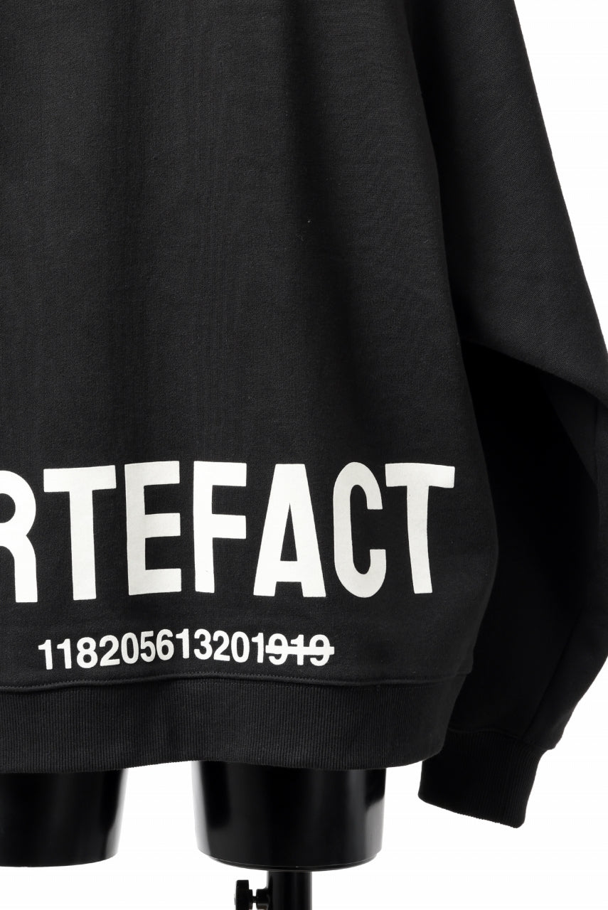 A.F ARTEFACT BACK LOGO SWEAT RAGLAN TOPS (BLACK)