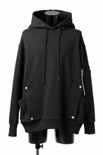 画像をギャラリービューアに読み込む, A.F ARTEFACT FLAP-DETAIL SWEAT HOODIE (BLACK)