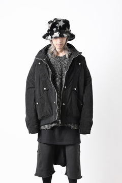 画像をギャラリービューアに読み込む, A.F ARTEFACT COVERALL BLOUSON / CORDUROY &amp; QUILTING PADDED (BLACK)