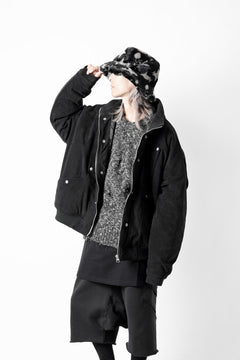 Load image into Gallery viewer, A.F ARTEFACT COVERALL BLOUSON / CORDUROY &amp; QUILTING PADDED (BLACK)