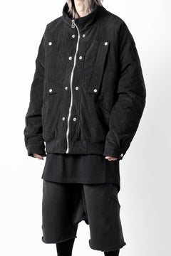 画像をギャラリービューアに読み込む, A.F ARTEFACT COVERALL BLOUSON / CORDUROY &amp; QUILTING PADDED (BLACK)