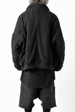 Load image into Gallery viewer, A.F ARTEFACT COVERALL BLOUSON / CORDUROY &amp; QUILTING PADDED (BLACK)